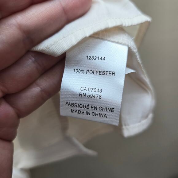 Joie Sleeveless Button-Front Shirt Blouse Top Minimalist Cream Size XL NWOT - Picture 5 of 6